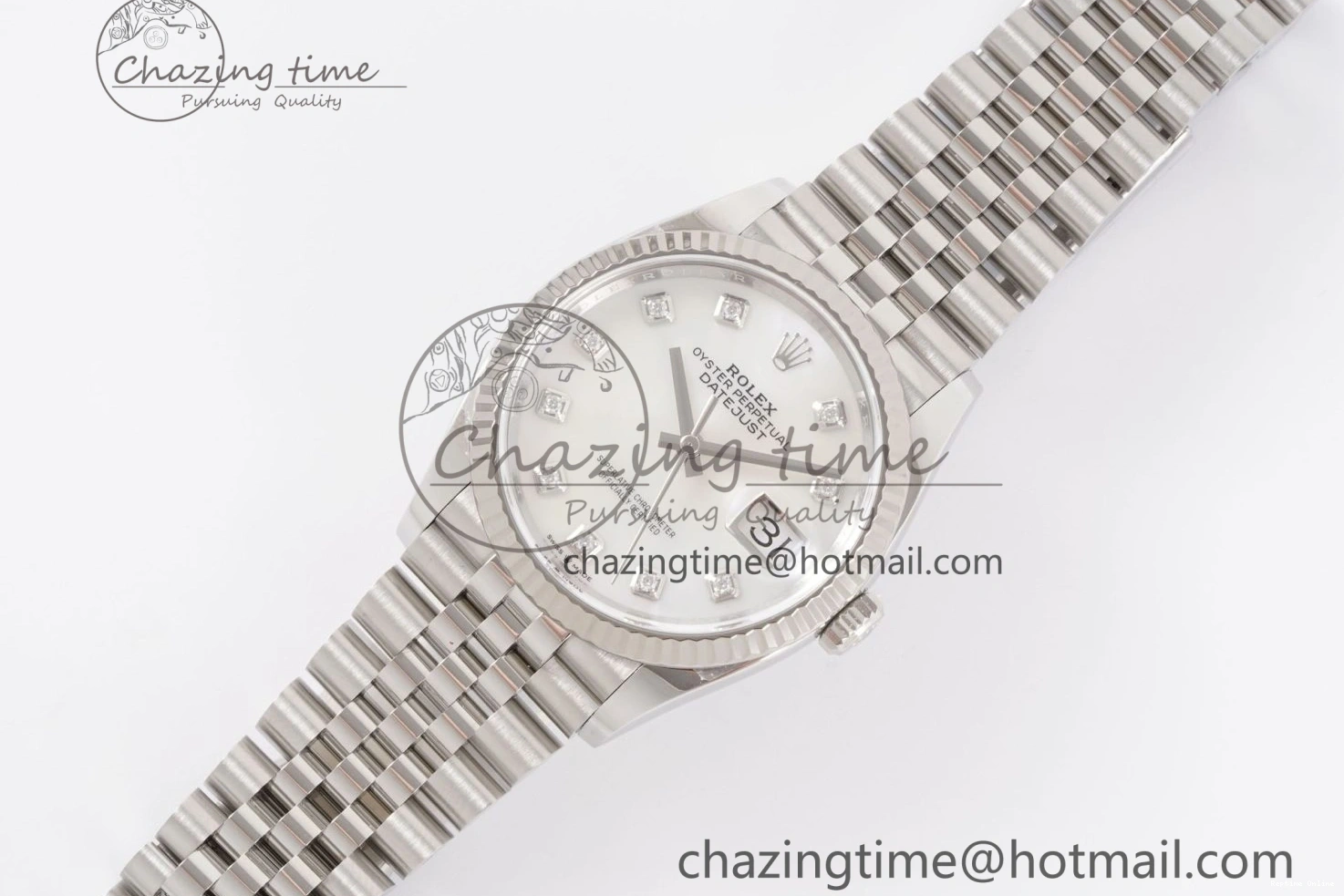 0419 DateJust 36 126234 Clean 1:1 Best Edition 904L Steel White MOP Diamonds Dial on Jubilee Bracelet VR Youthful 1992